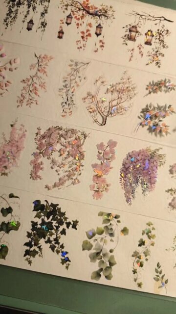 Botanical Whisper PET Sticker Roll