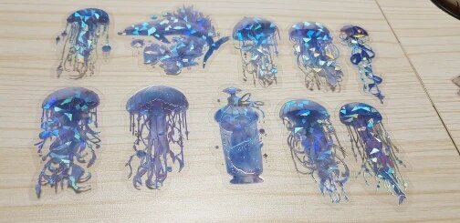 Holographic Jellyfish Sticker Pouch