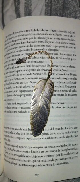 Fantasy Feather Metal Bookmark