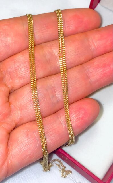 18K Gold Figaro Chain Necklace