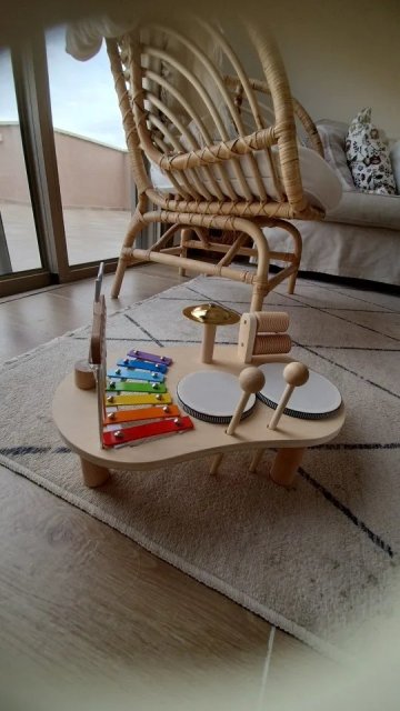 Wooden Educational Music Table - Percussion Kit for Kids