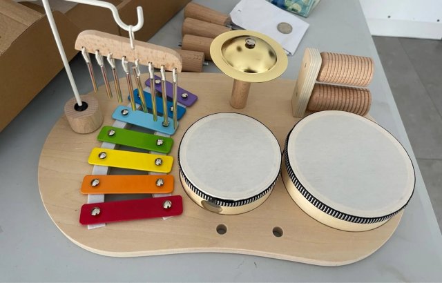 Wooden Educational Music Table - Percussion Kit for Kids