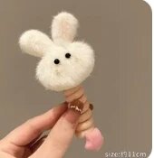1PC New Lovely Embroidered Butterfly Elastic Spiral Hair Rope Head Rope Ponytail Hair Ring Rubber Band Headdress For Kids