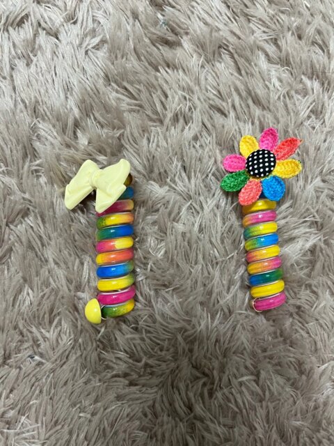 1PC New Lovely Embroidered Butterfly Elastic Spiral Hair Rope Head Rope Ponytail Hair Ring Rubber Band Headdress For Kids