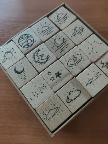 Solar System Wooden and Rubber Stamp Set