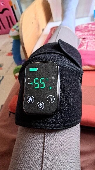 Premium Electrically Heated Shoulder Pads - USB Charging, 3 Heating Levels, 5000mAh Battery, Vibration Massage Device for Pain Relief and Muscle Relaxation