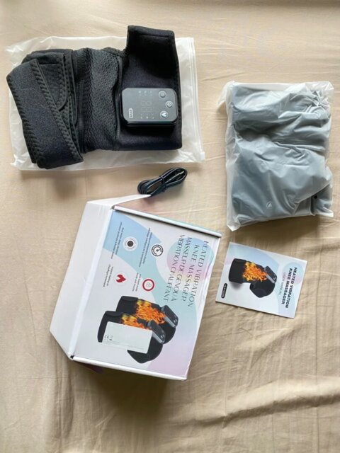 Premium Electrically Heated Shoulder Pads - USB Charging, 3 Heating Levels, 5000mAh Battery, Vibration Massage Device for Pain Relief and Muscle Relaxation