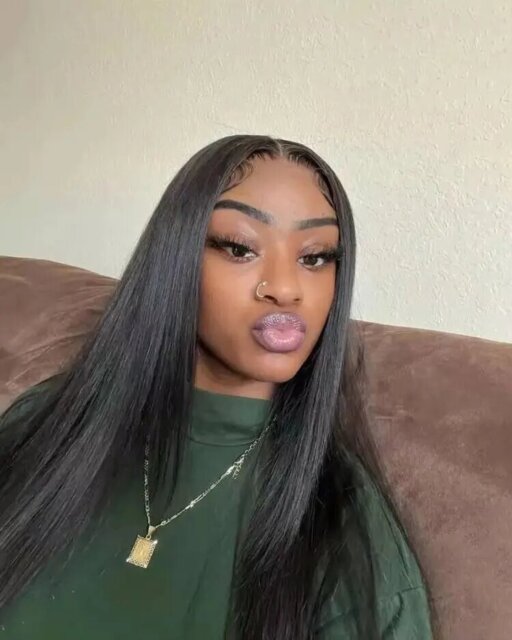 Bone Straight Pre Plucked Brazilian Transparent Lace Front Human Hair Wig