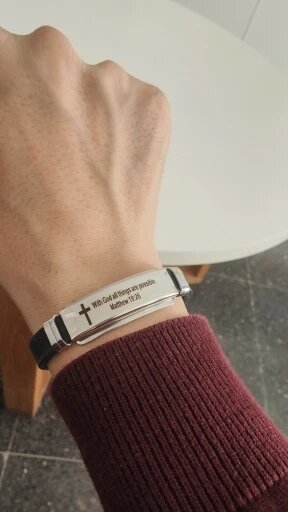 Jesus Cross and Bible Verse Bracelet | CrossBraceletBibleVerse™