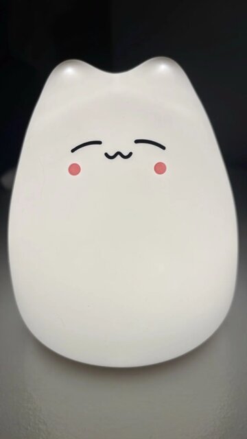 Mini Kawaii Popular Cat Baby Night Lamp 7-color Bedroom Bedside Nightlight
