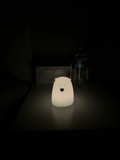 Mini Kawaii Popular Cat Baby Night Lamp 7-color Bedroom Bedside Nightlight
