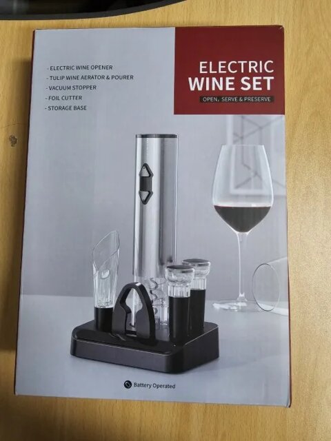 Automatisches elektrisches Weinöffner-Set mit Folienschneider