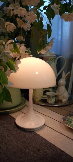 Bauhaus Mushroom Lamp – Rechargeable, Elegant & Touch-Controlled