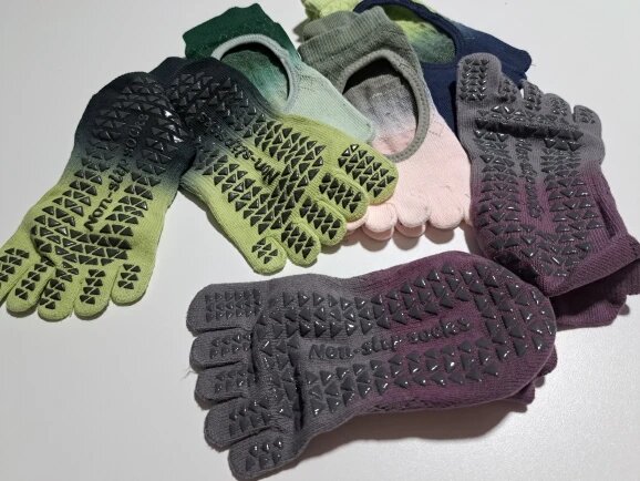 4 Paires Chaussettes Yoga 5 Doigts - Antidérapantes - Coton - Taille EU 36-39 - Pour Femme/Homme